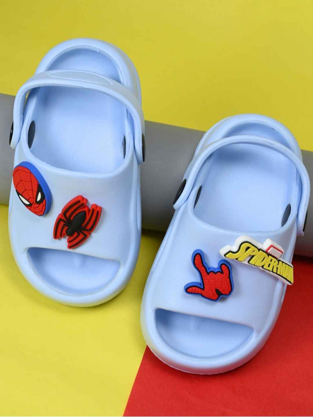 Yellow Bee Boys Spider-Man Rubber Clogs