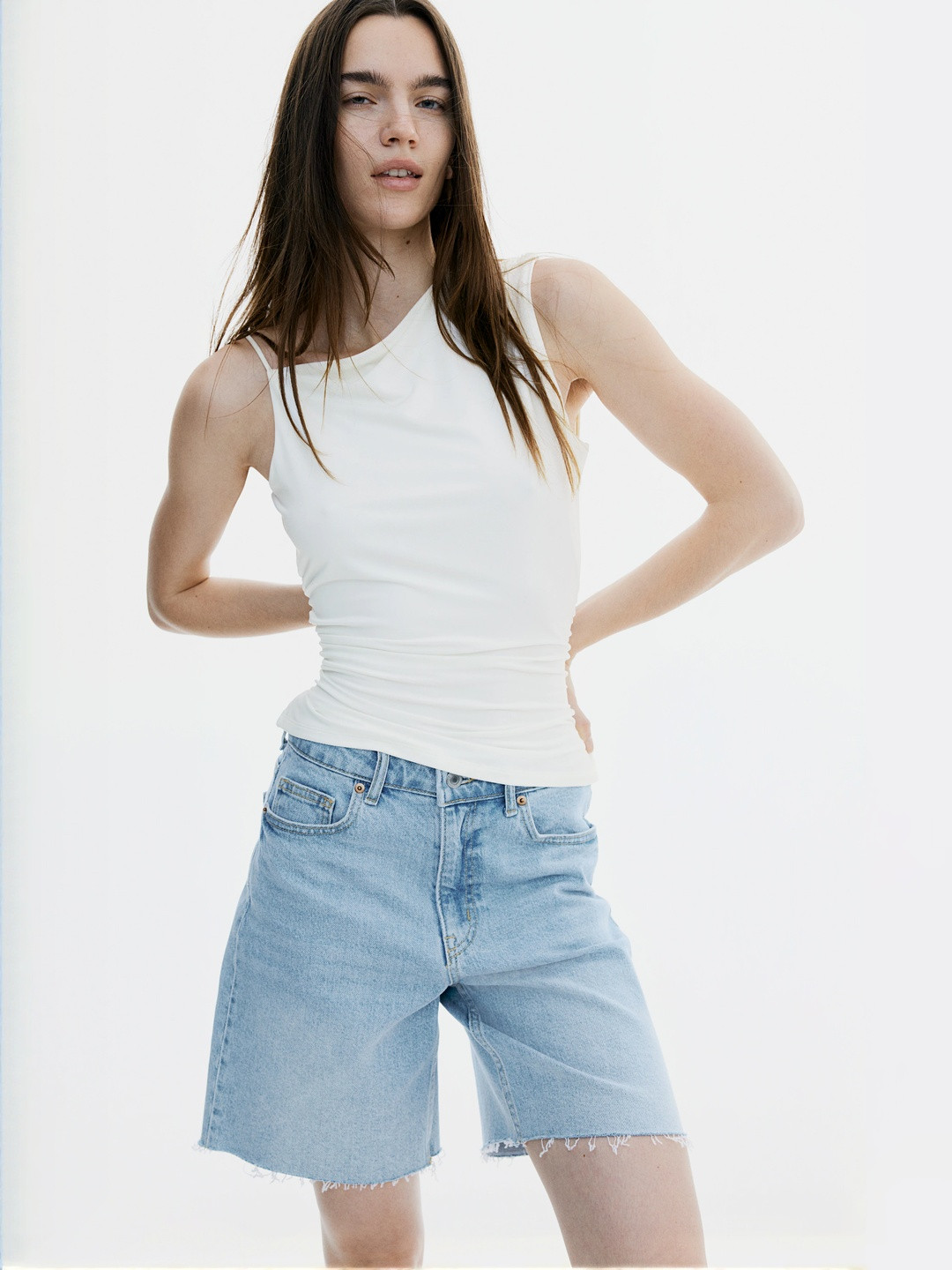 H&M Gathered Asymmetric Vest Top