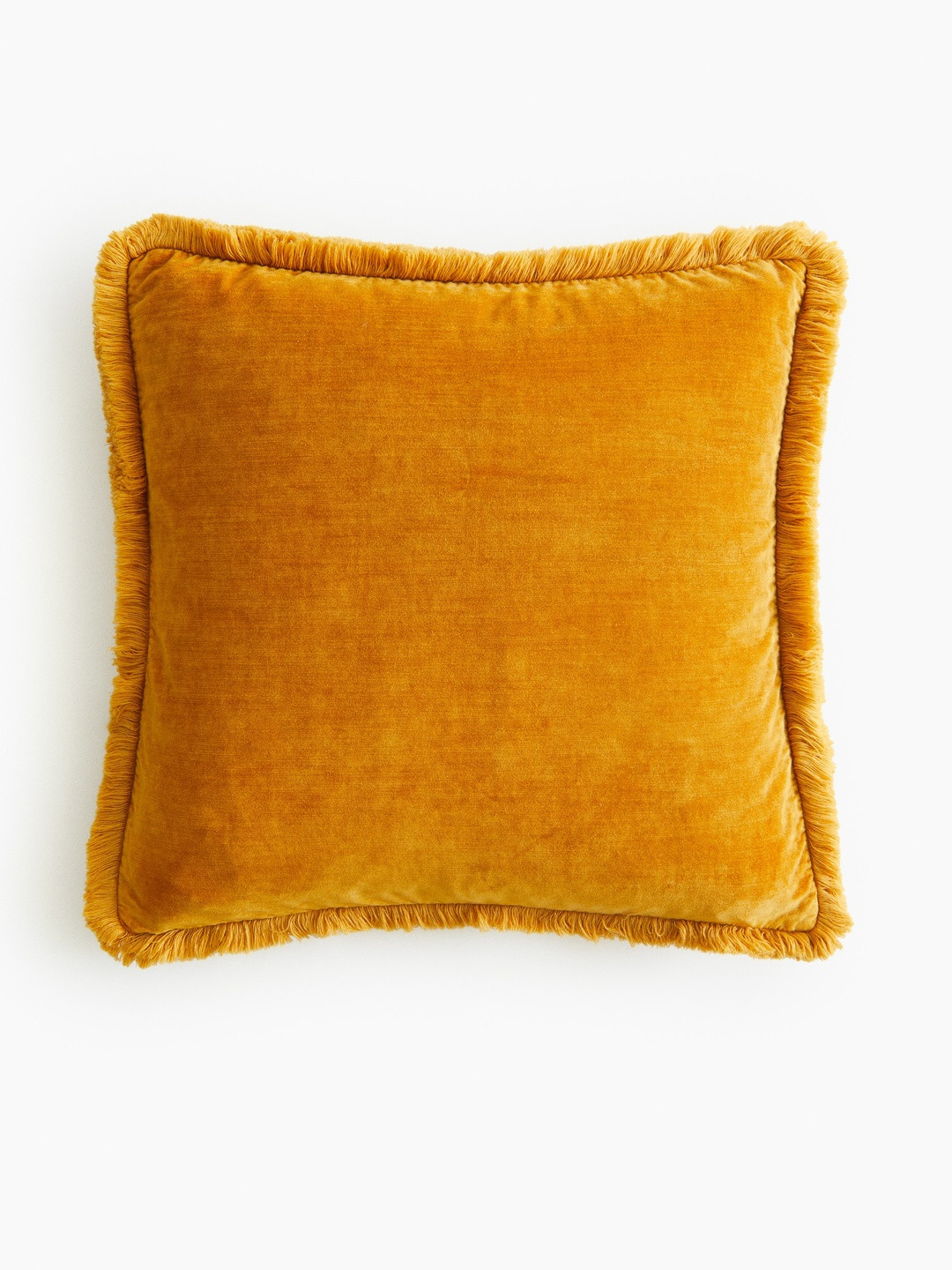 H&M Fringed Velvet Cushion Cover