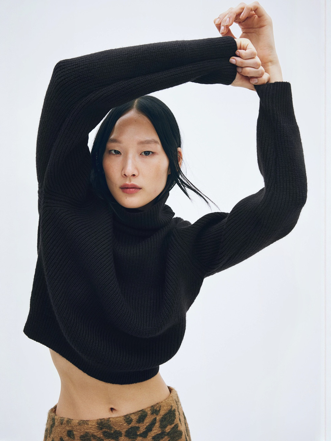 H&M Rib-Knit Polo-Neck Jumper