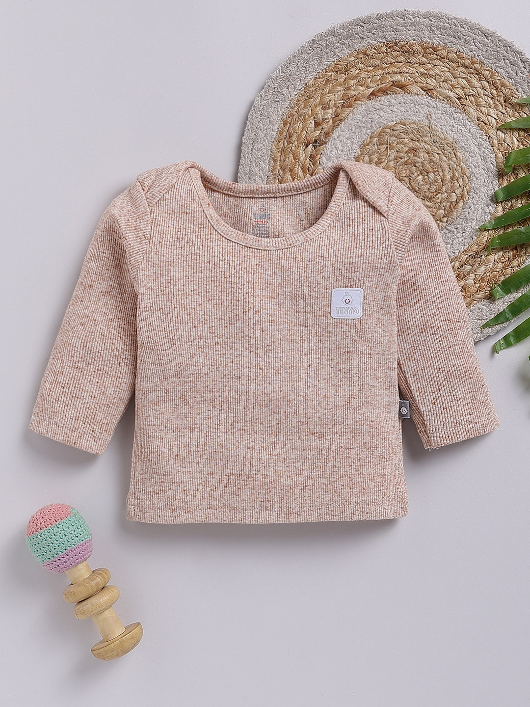 YK X Tinyo Infant Girls Envelope Neck T-shirt