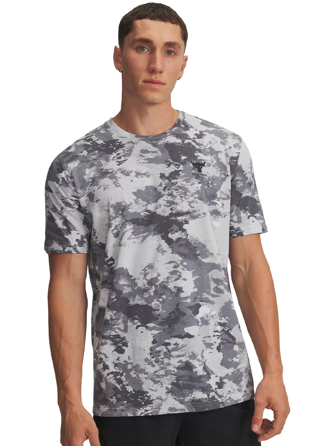 UNDER ARMOUR Men Project Rock All Over Printed Relaxed Fit Short Sleeve T-Shirt