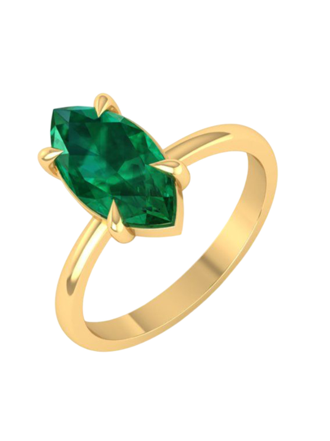 OneTip 925 Sterling Silver 14K Gold-Plated Cubic Zirconia Studded Finger Ring