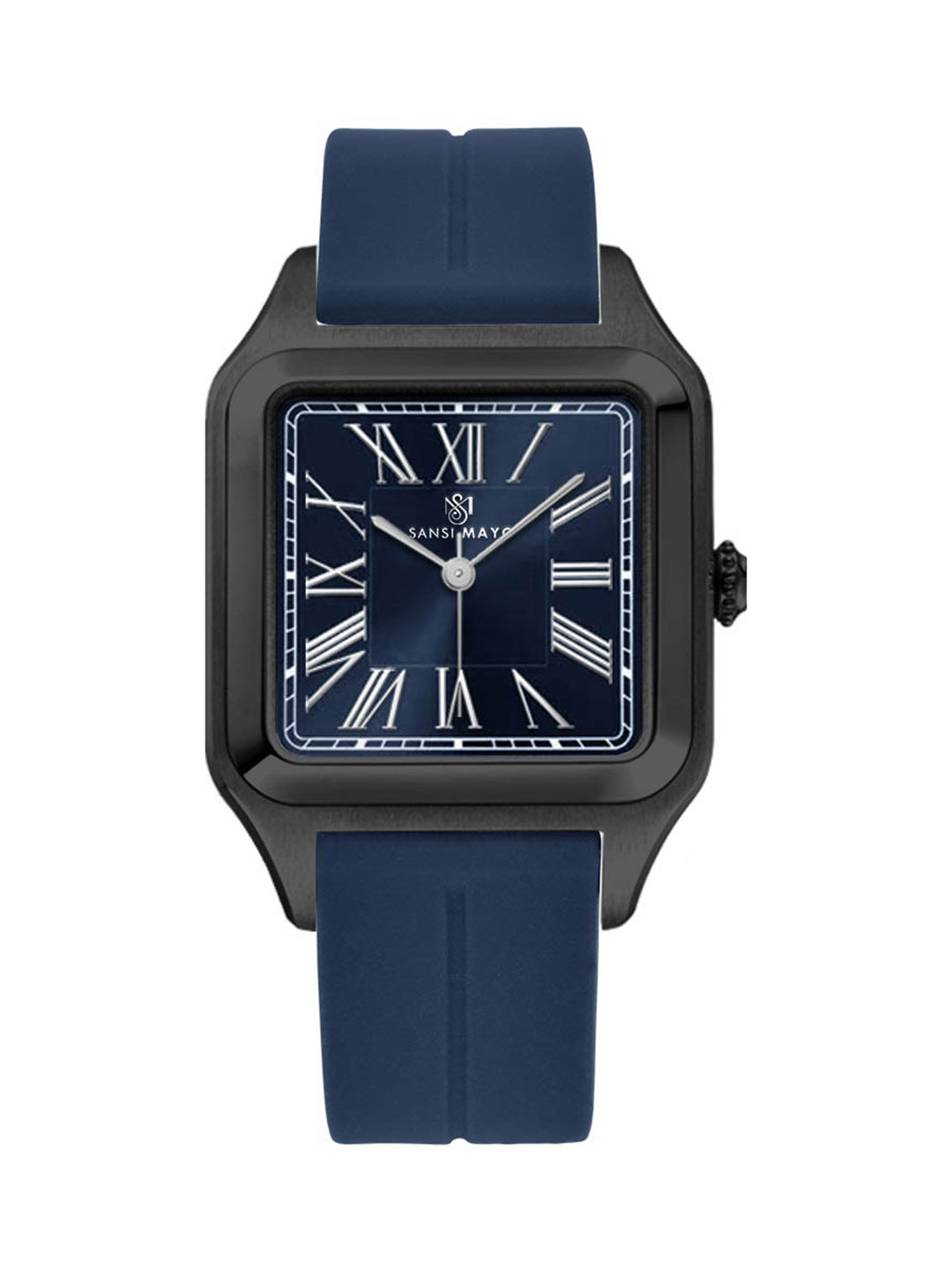 SANSIMAYO Albert Men Dial & Bracelet Style Straps Analogue Watch SM-M-188-BL-B-BL