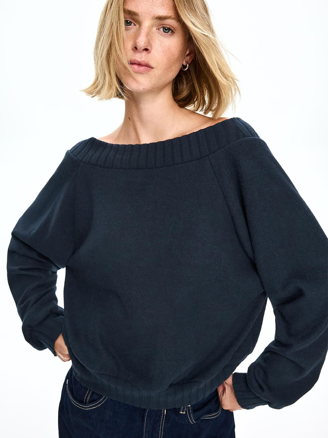 Bershka Boat Neck Pullover