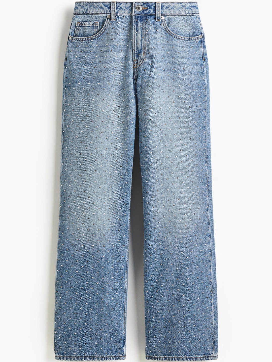 H&M Wide High Studded Jeans