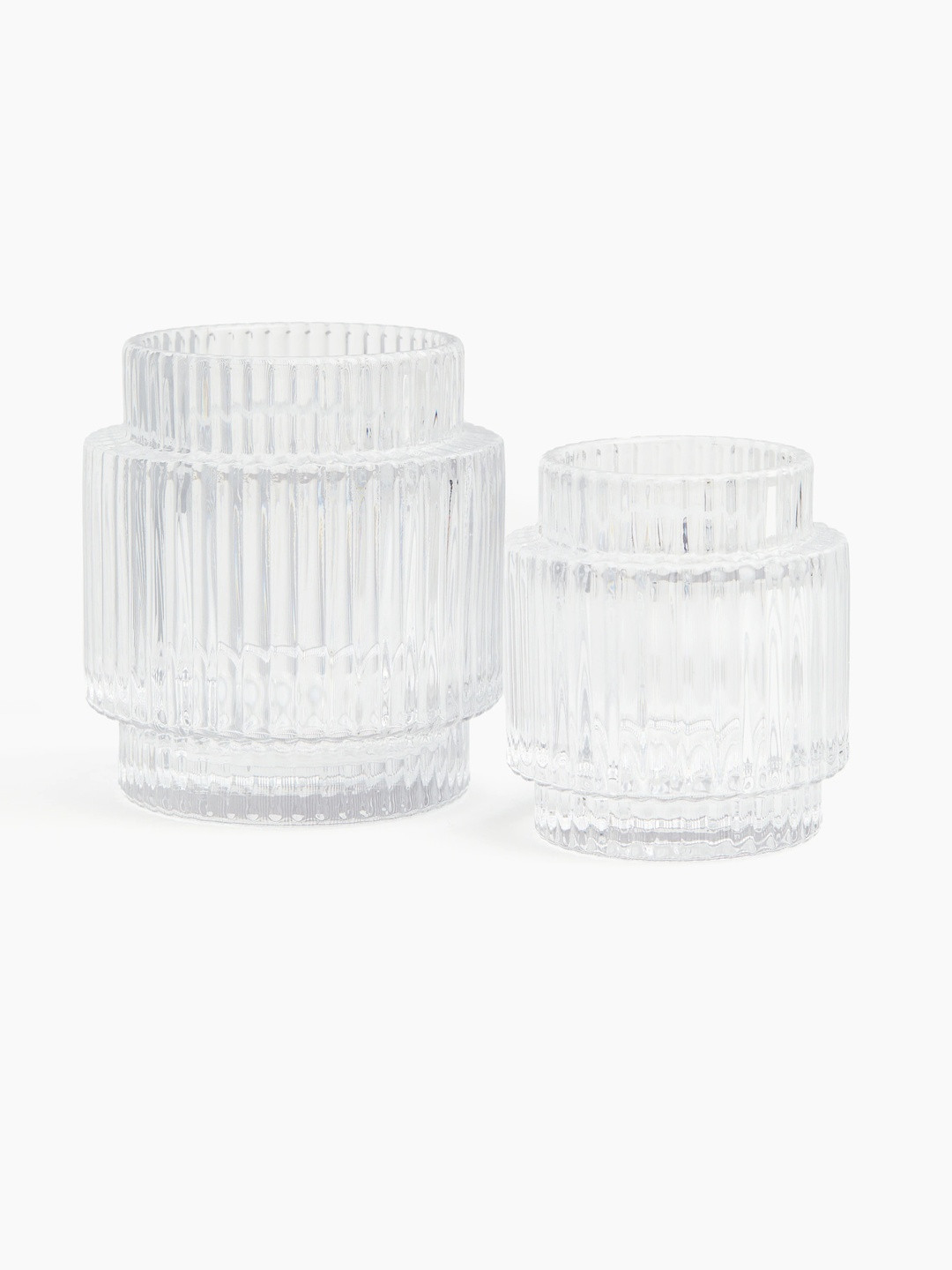 H&M Transparent Glass Candle Holder