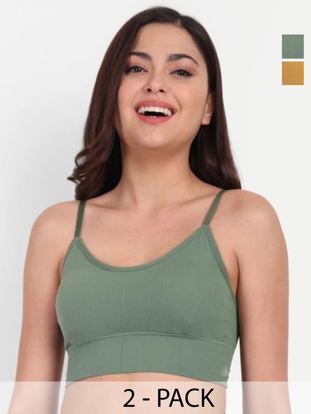 STORESHINE Womens Pack of 2 Full Coverage Non-Wired Lightly Padded Everyday Bra