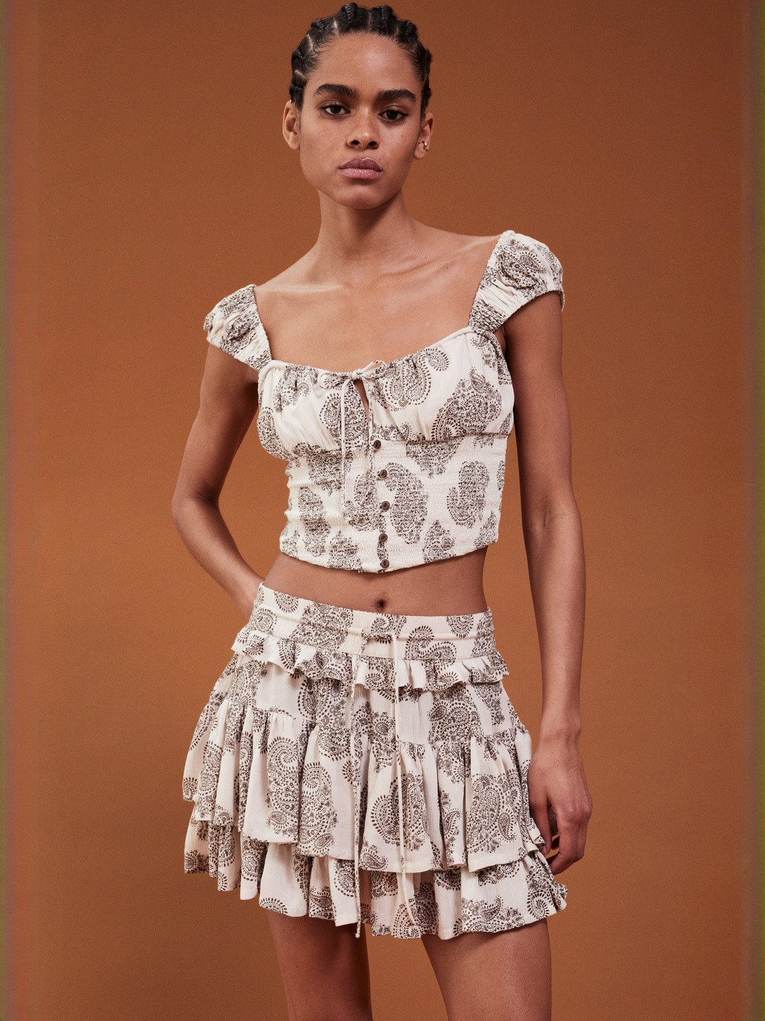 H&M Gathered Corset Top