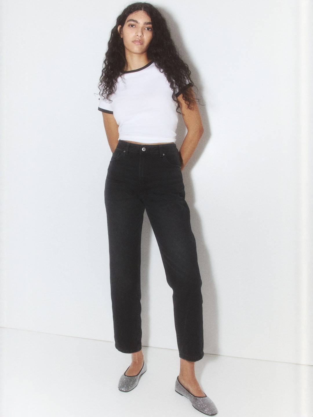 H&M Straight High Ankle Jeans