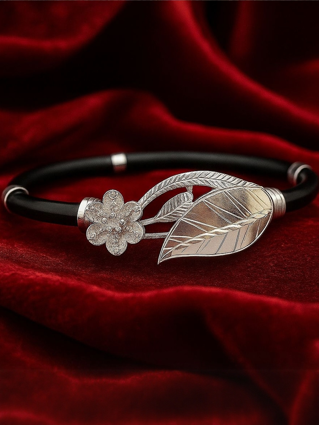 PARASMONI 925 Silver Leaf Design Pola Bangle