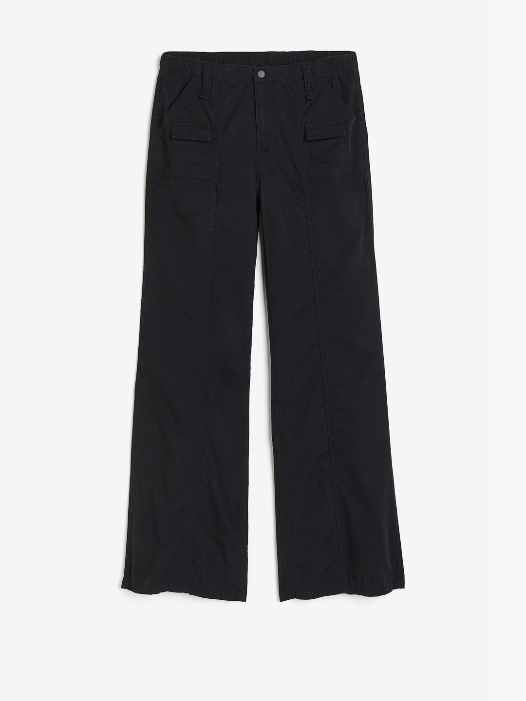 H&M Women Pure Cotton Canvas Cargo Trousers
