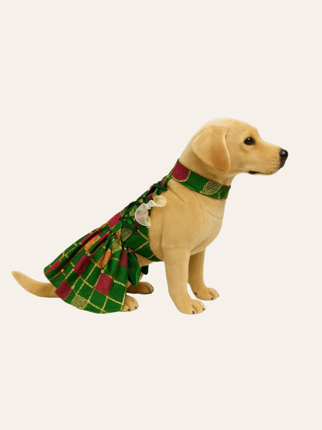 Lulala Self designed Printed Ruffled Sleeves Dog Dresses