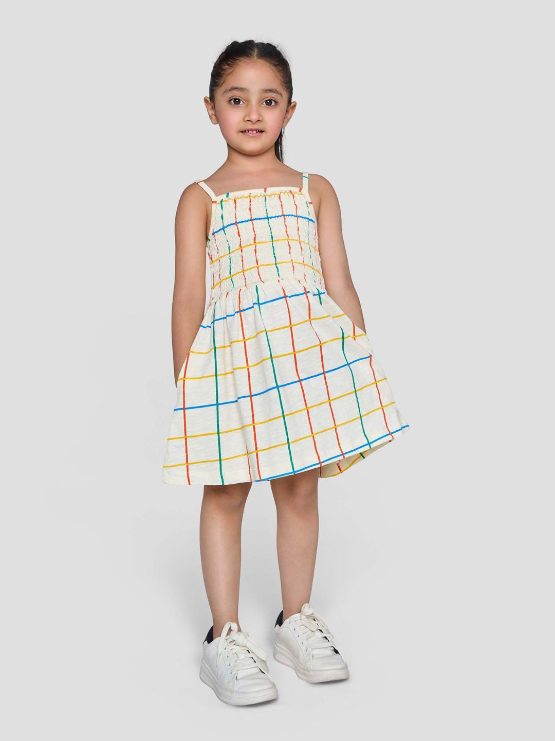 Kiggle irls Checked Print Fit & Flare Dress