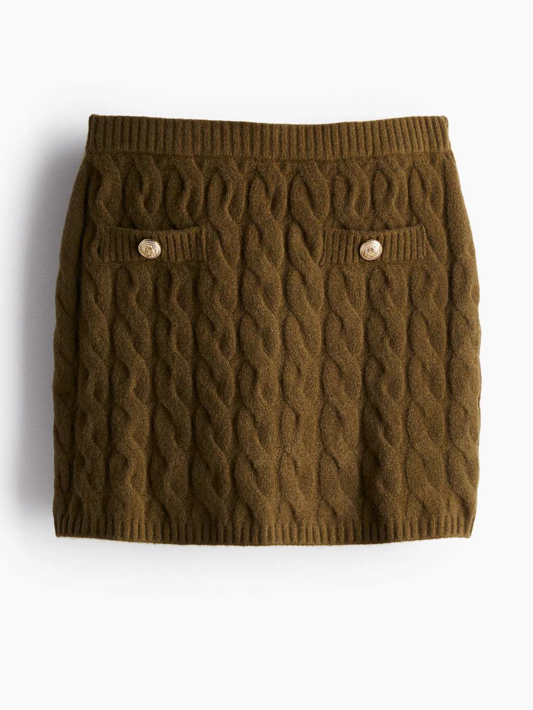 H&M Women Cable-Knit Mini Skirt