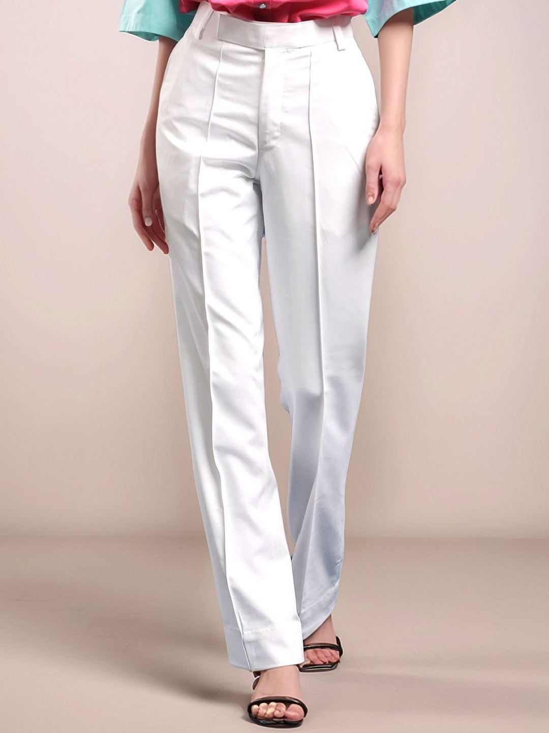 Dheeraj Sharma Women High-Rise Boot Cut Trouser