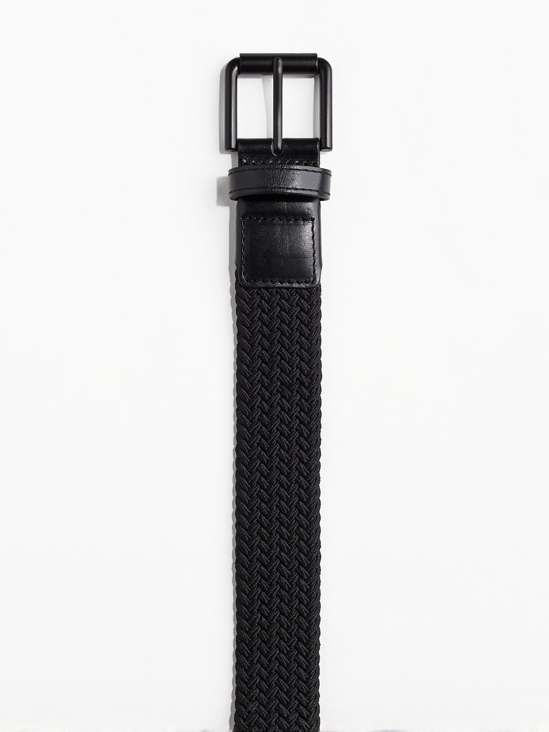 H&M Men Black Elasticated Fabric Belt