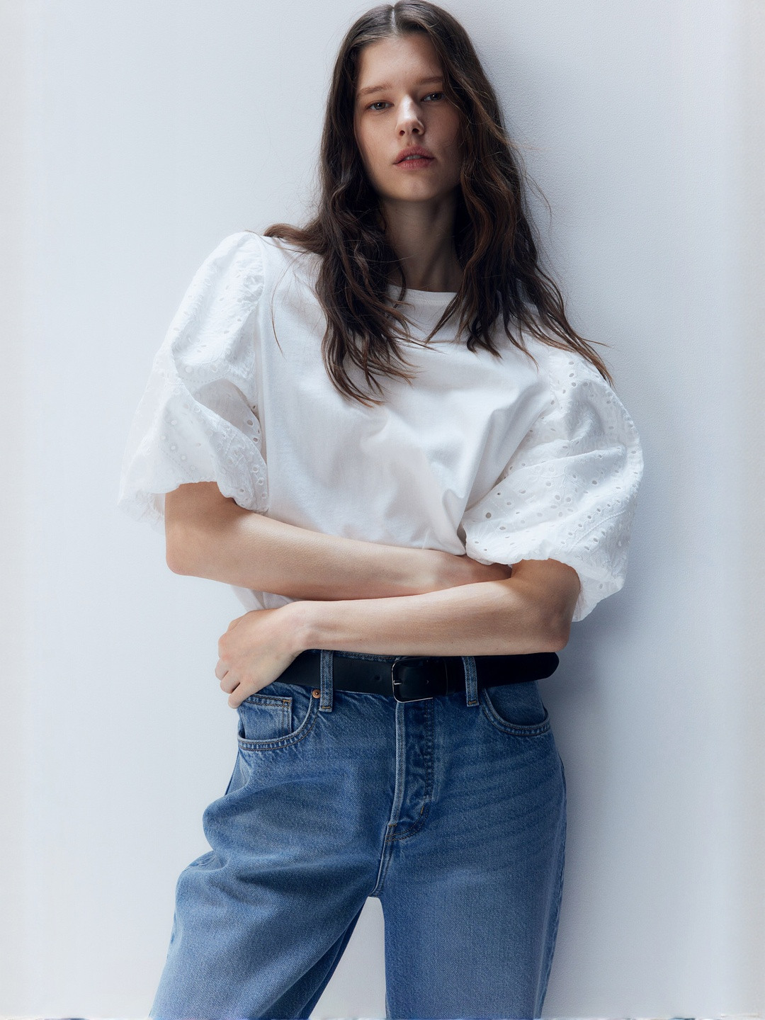 H&M Balloon-Sleeved Top1274436001