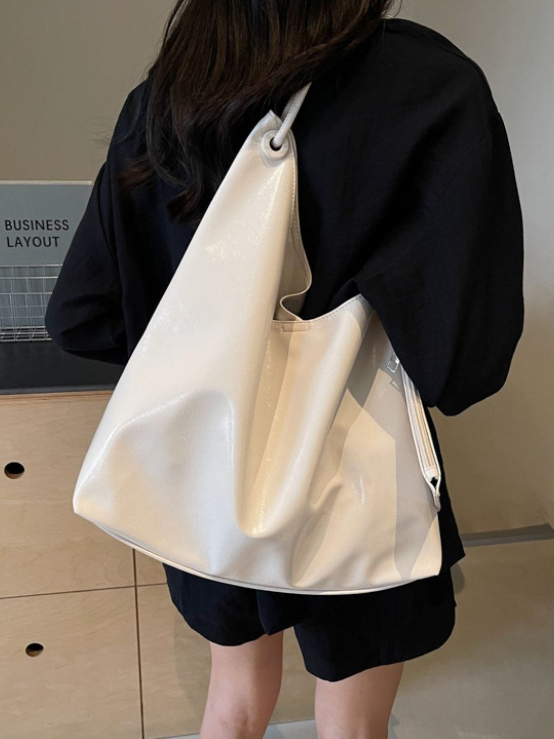 CORSICA Women White Polyester Oversized Party Hobo Bag