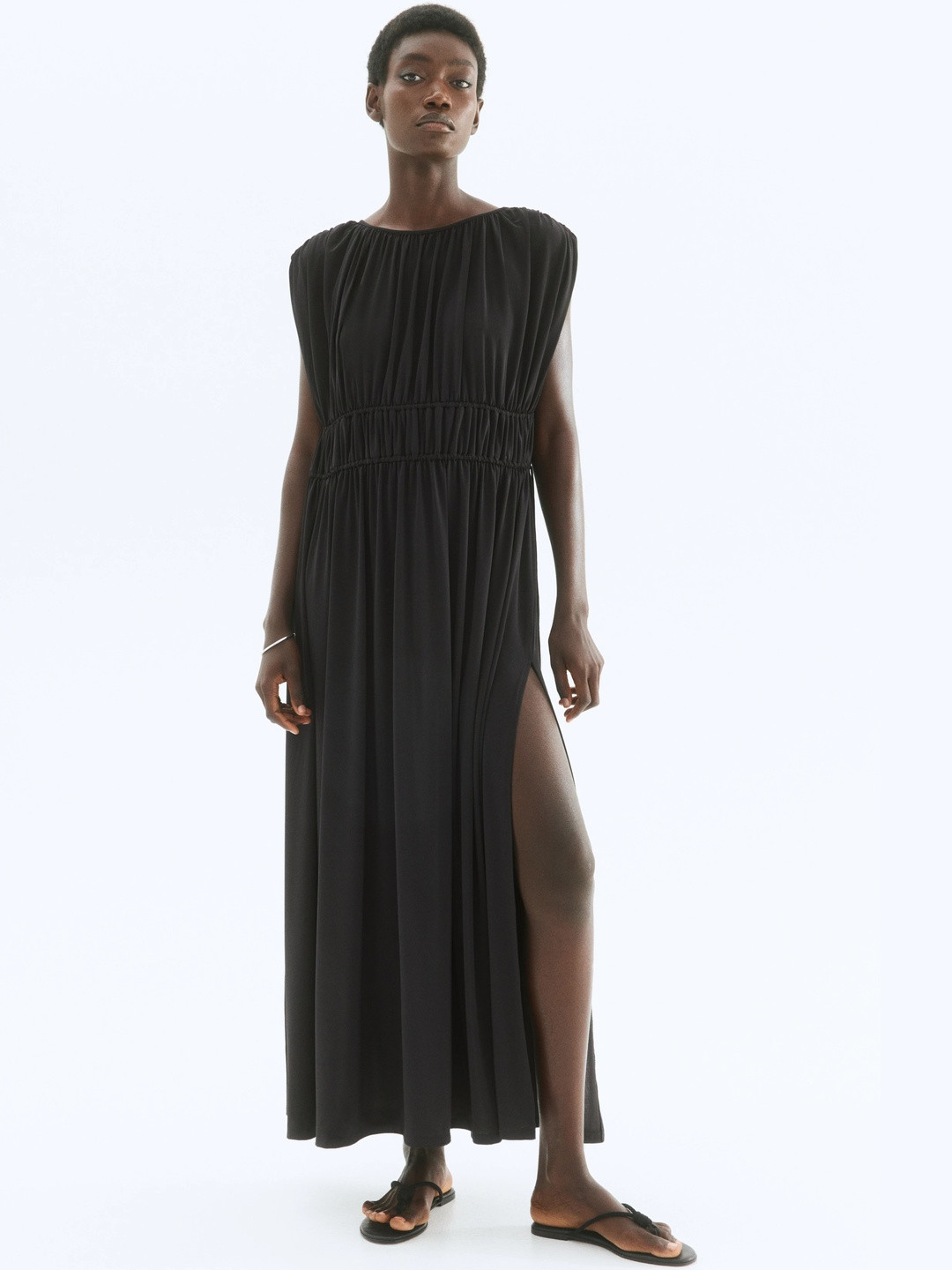 H&M Draped Drawstring Dress