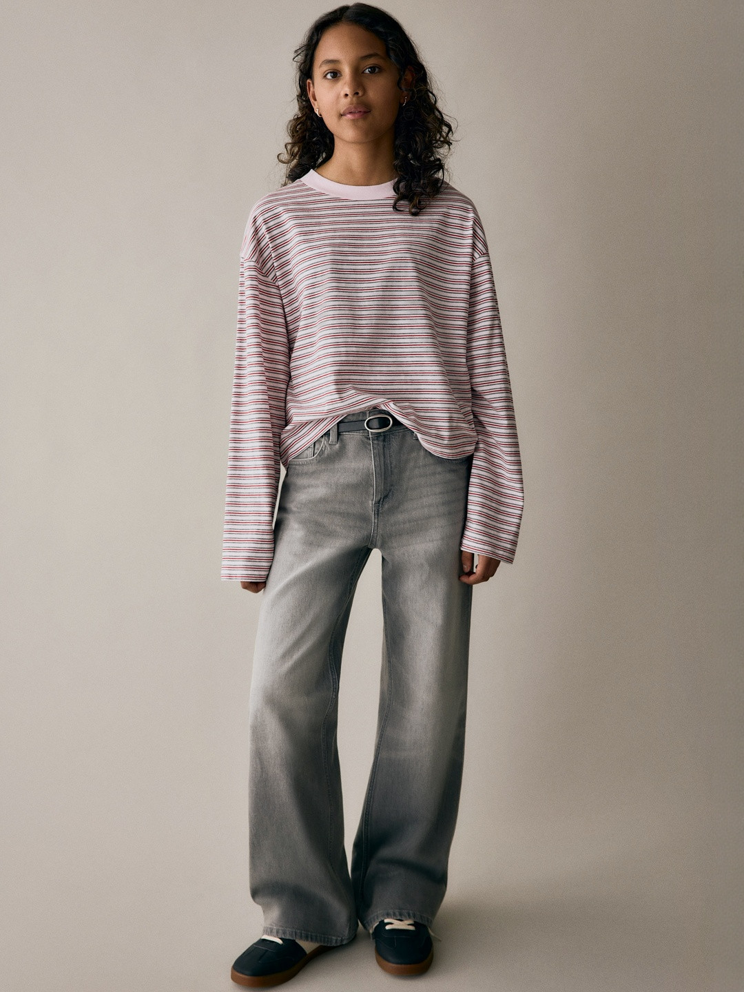 H&M Girls Baggy Fit Bootcut Leg Jeans