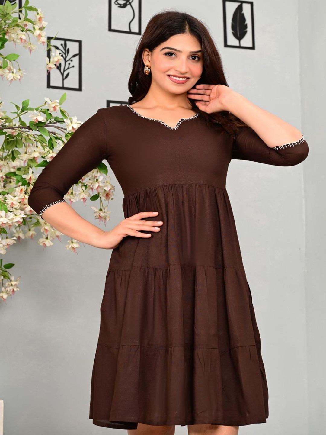 JIYANSH SHOP Women Fit and Flare Dress