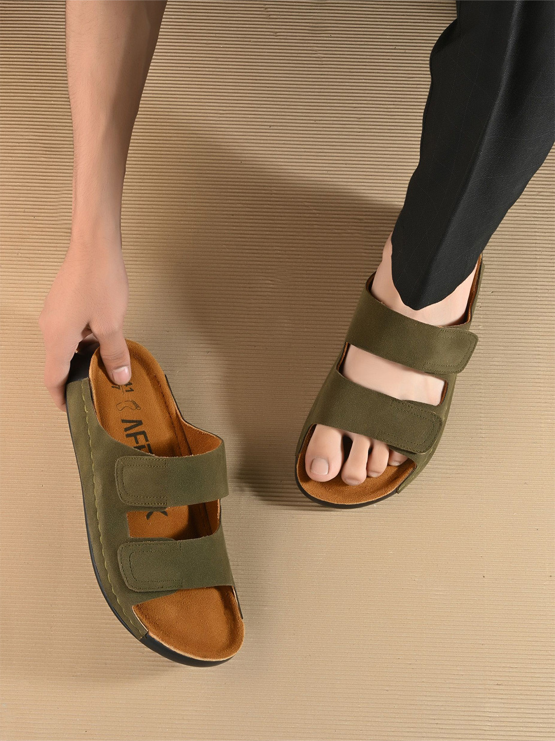 AfroJack Men Velcro Comfort Sandals
