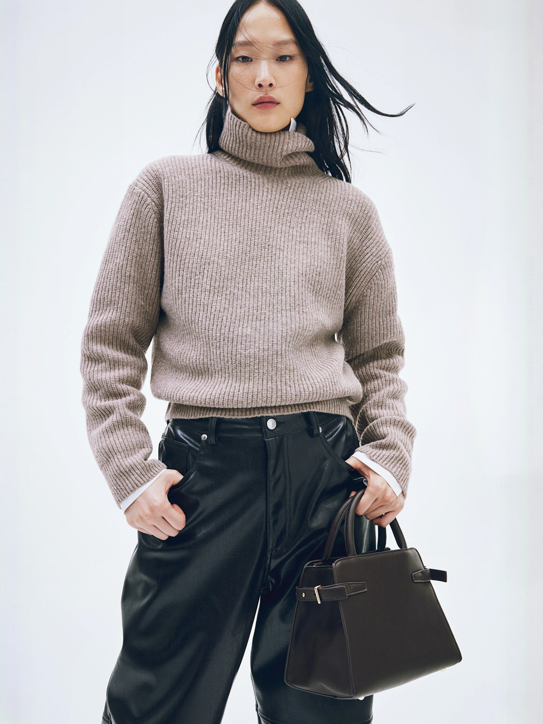 H&M Rib-Knit Turtle-Neck Jumper