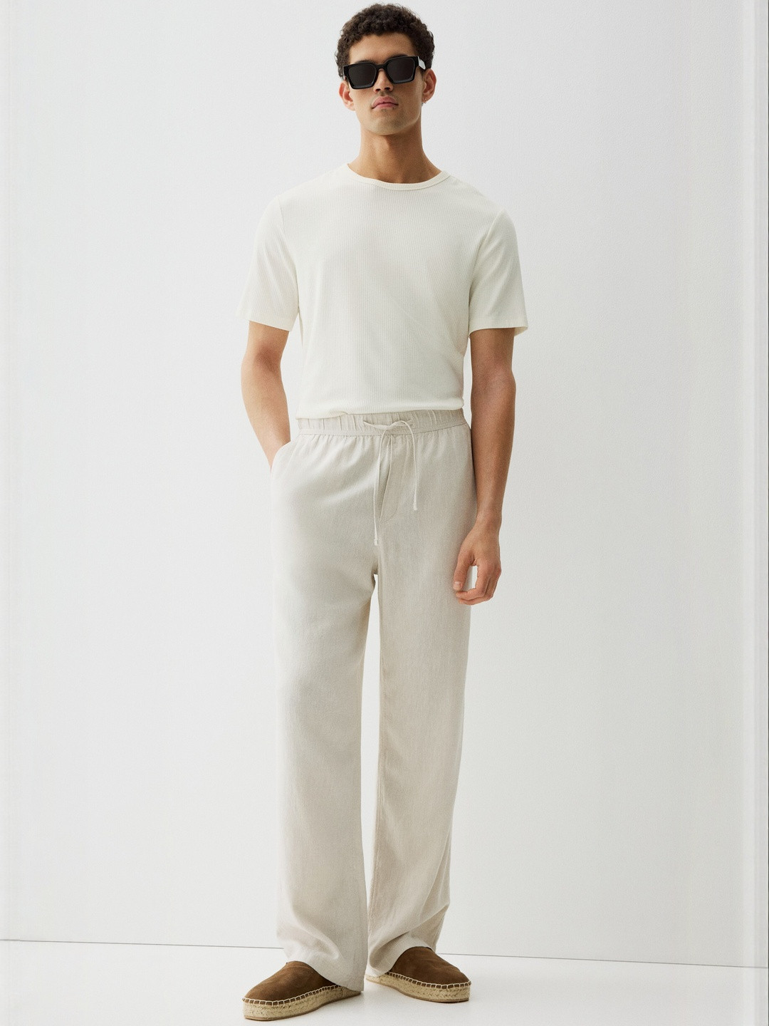 H&M Slim Fit Ribbed T-Shirt