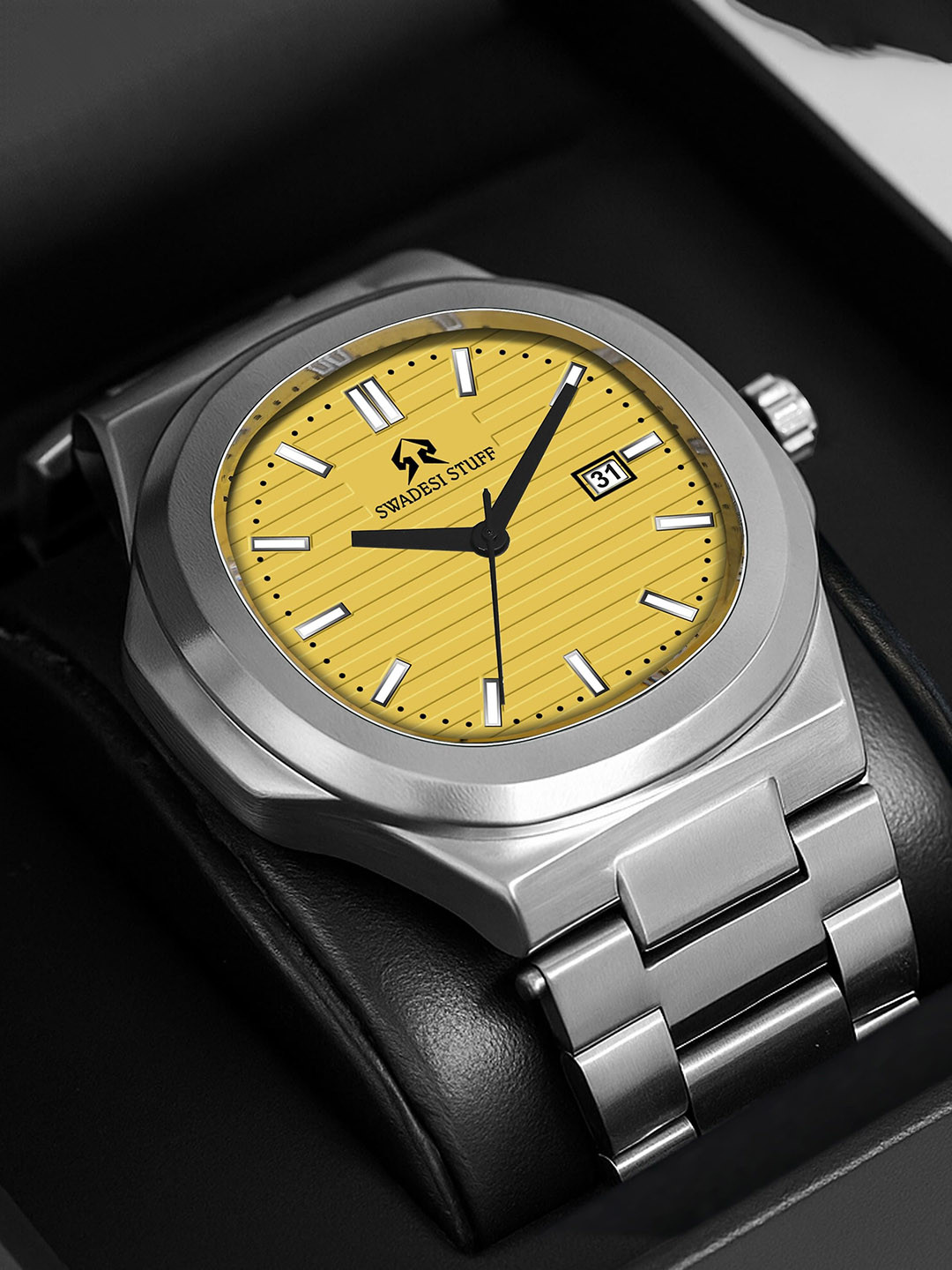 SWADESI STUFF Men Dial & Straps Analogue Watch PREMIUM YELLOW 81