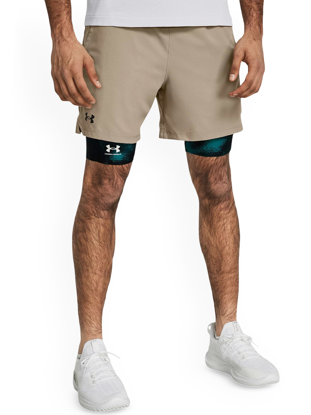 UNDER ARMOUR Men Slim-Fit Mid-Rise Gym Shorts