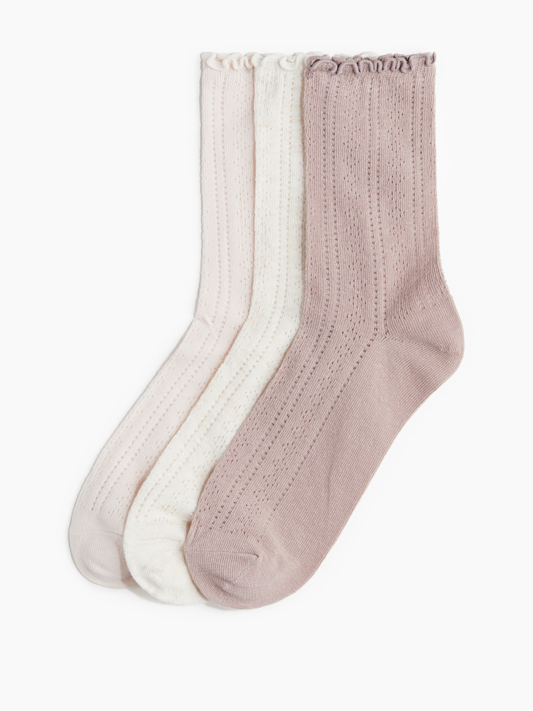 H&M 3-Pack Pointelle-Knit Socks