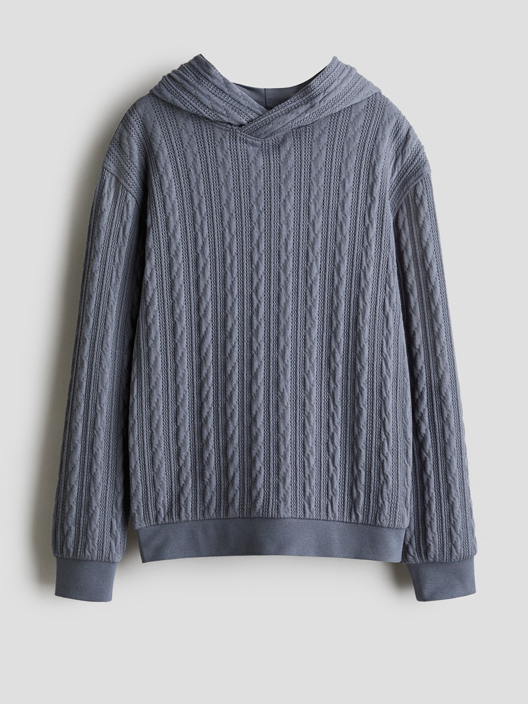 H&M Cable-Knit Look Hoodie