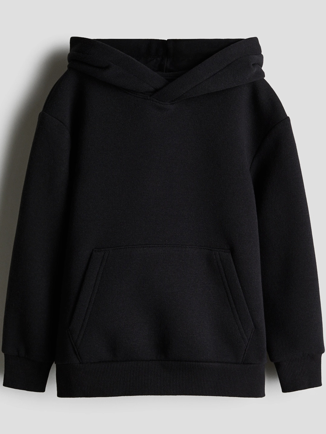 H&M Boys Black Solid Hooded Sustainable Sweatshirt