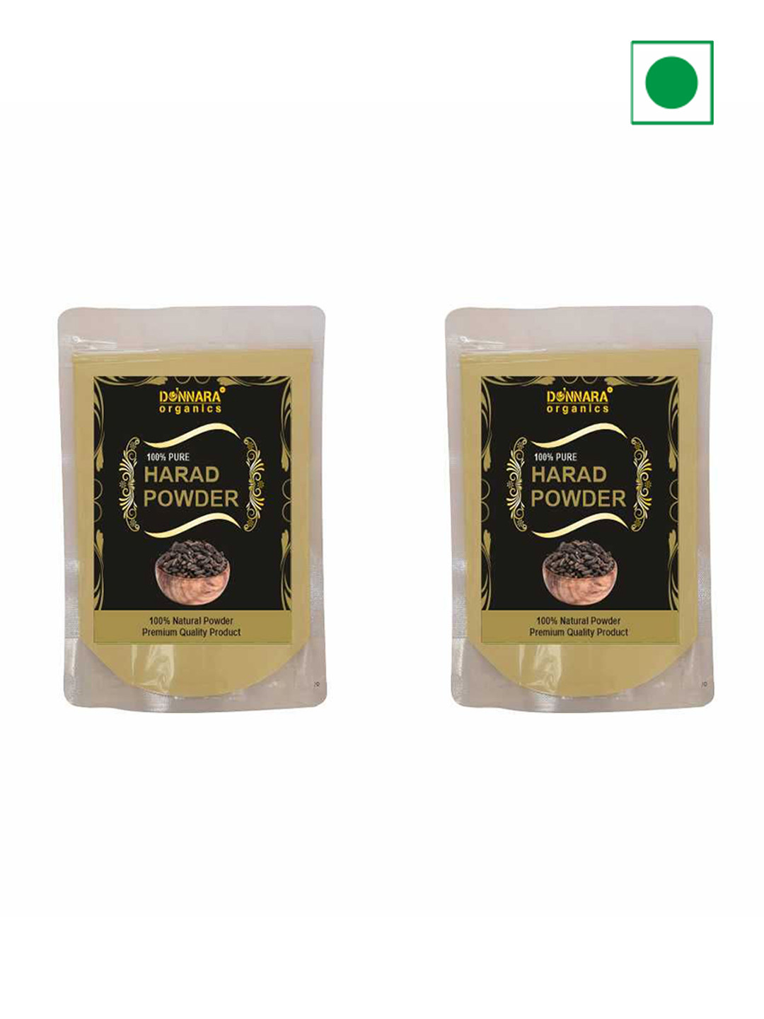 Donnara Organics Set Of 2 Harad Powder Face Pack For Pimples & Oil Control - 100 g Each