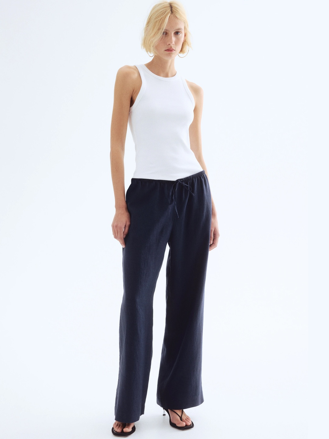 H&M Linen Drawstring Trousers