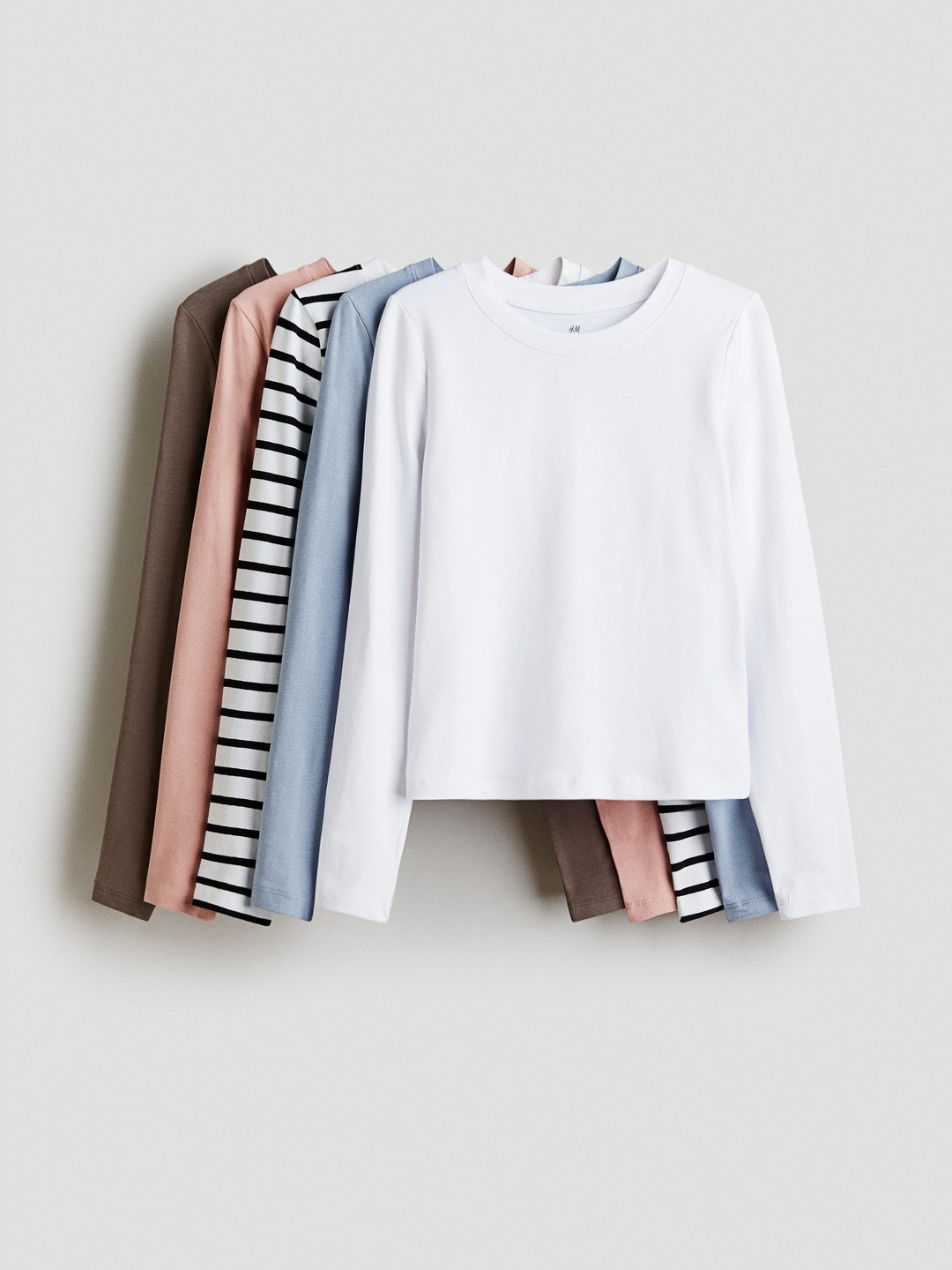 H&M Girls 5-Pack Cotton Tops