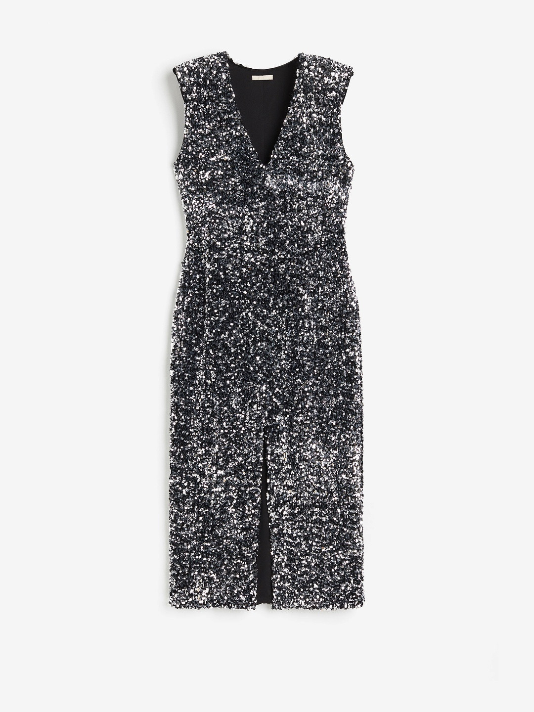 H&M Sequined Slit-Hem Dress