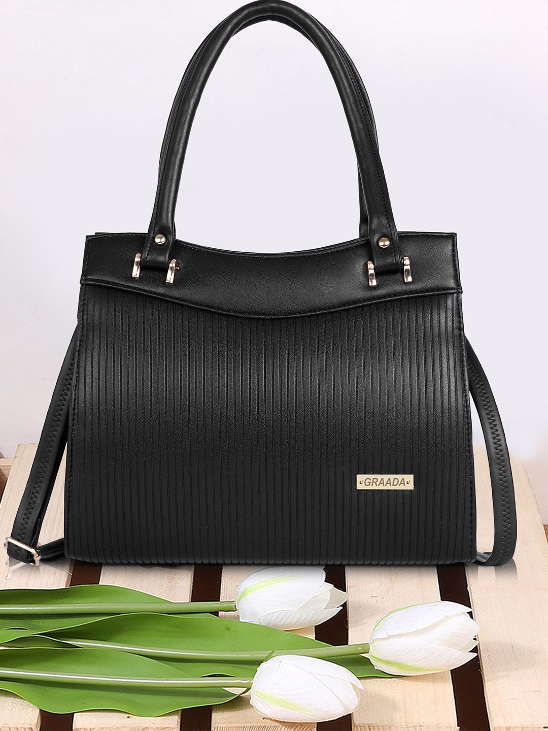 GRAADA Women Textured Structured Handheld Bag