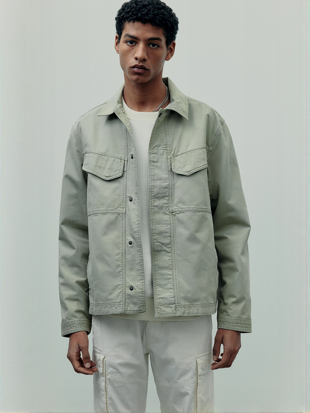 H&M Regular Fit Canvas Overshirt