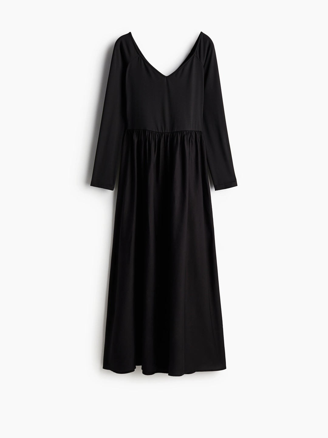 H&M Long Sleeve Fit and Flare Midi Dress