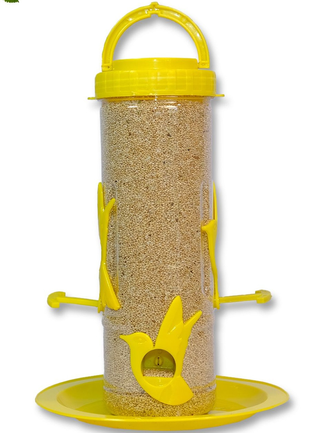 AMIJIVDAYA Yellow Hanging Bird Food Feeder