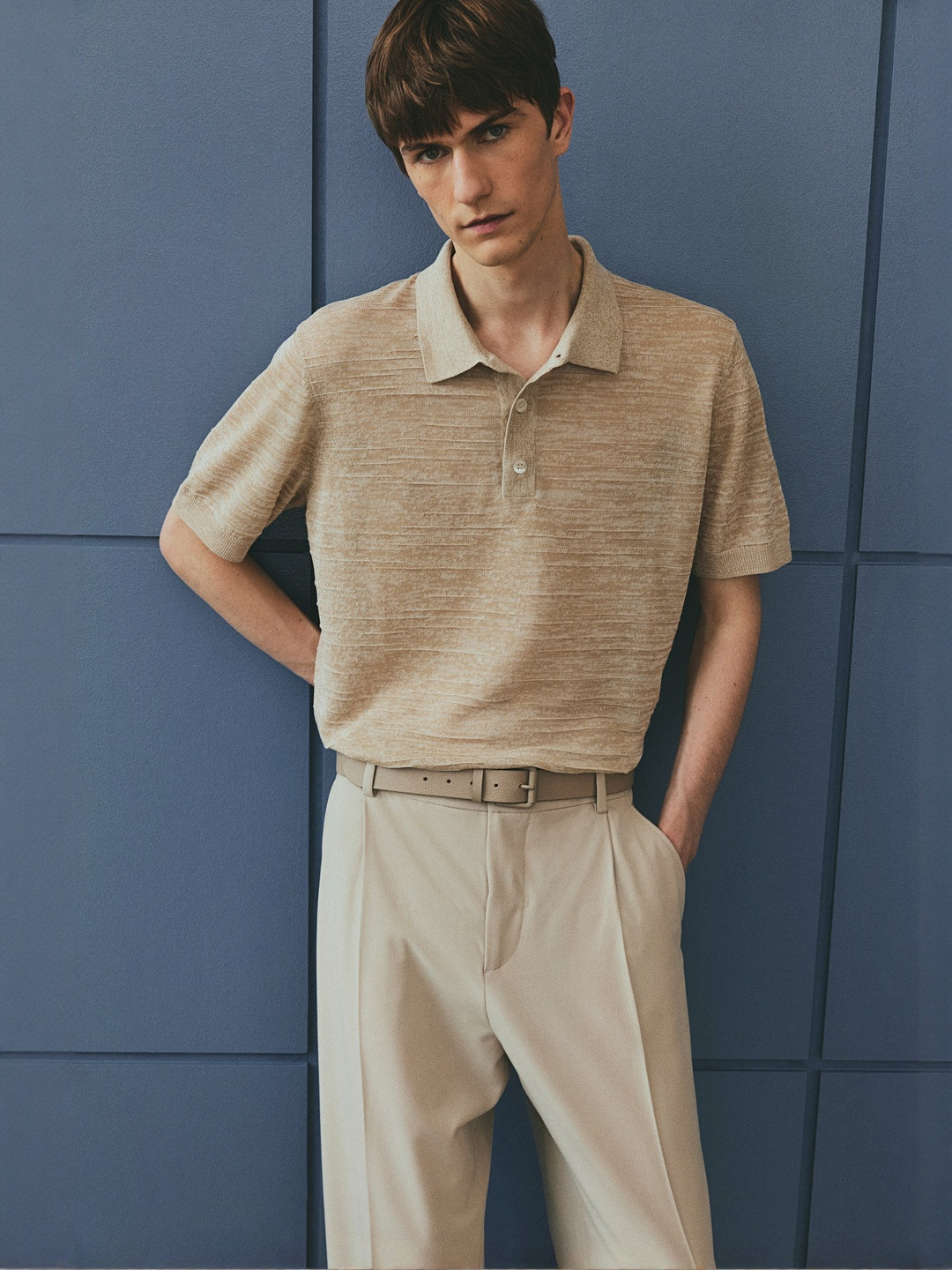 H&M Regular Fit Fine-Knit Polo Shirt