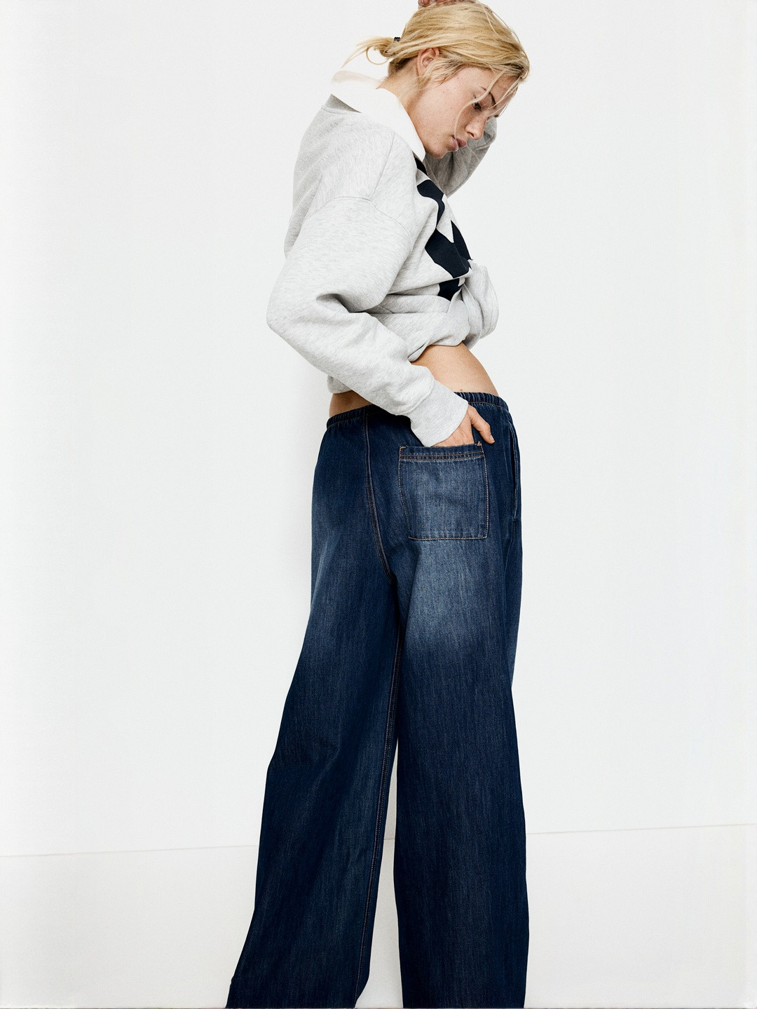 H&M Denim Drawstring Trousers
