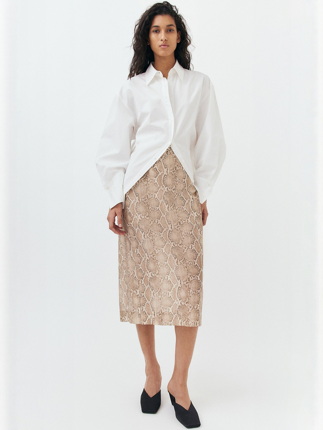 H&M Lyocell-Blend Pencil Skirt