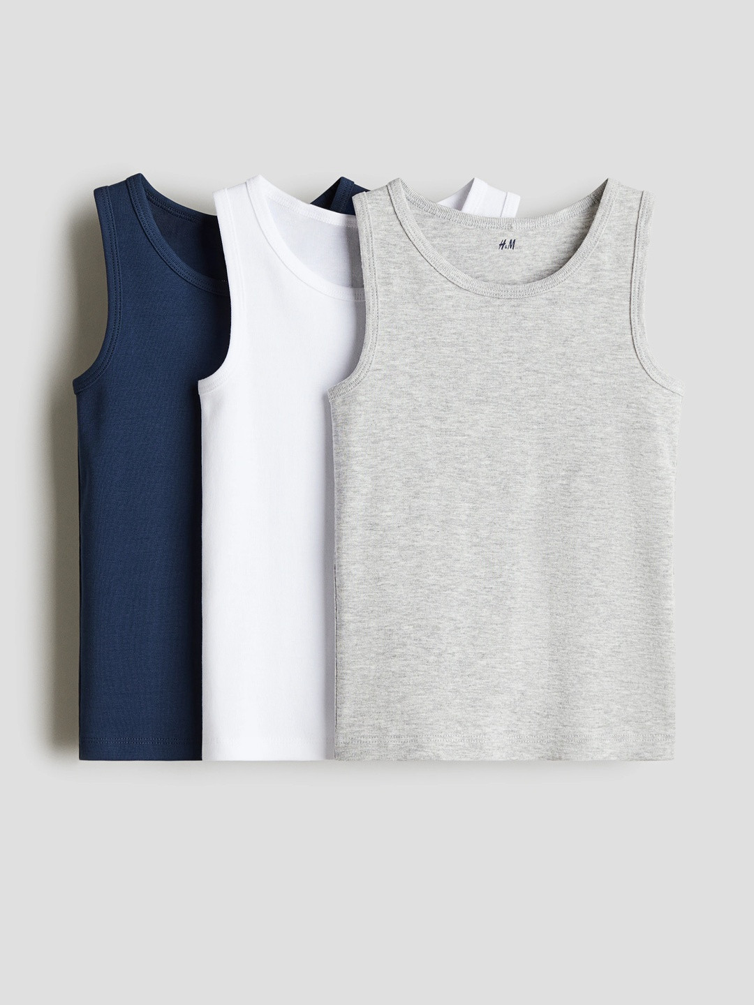 H&M Infants Boys Pack Of 3 Cotton Vest Tops