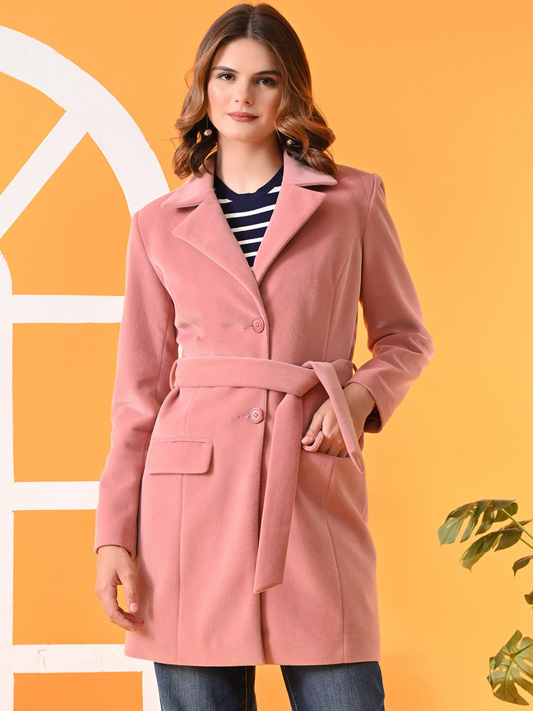 TBOJ Women Single-Breasted Woolen Overcoat