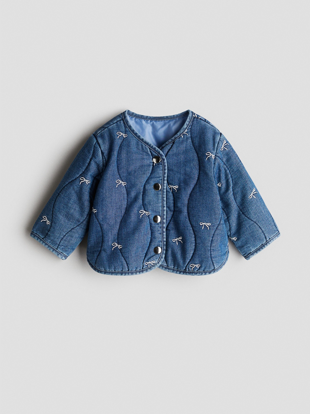 H&M Quilted Denim Jacket