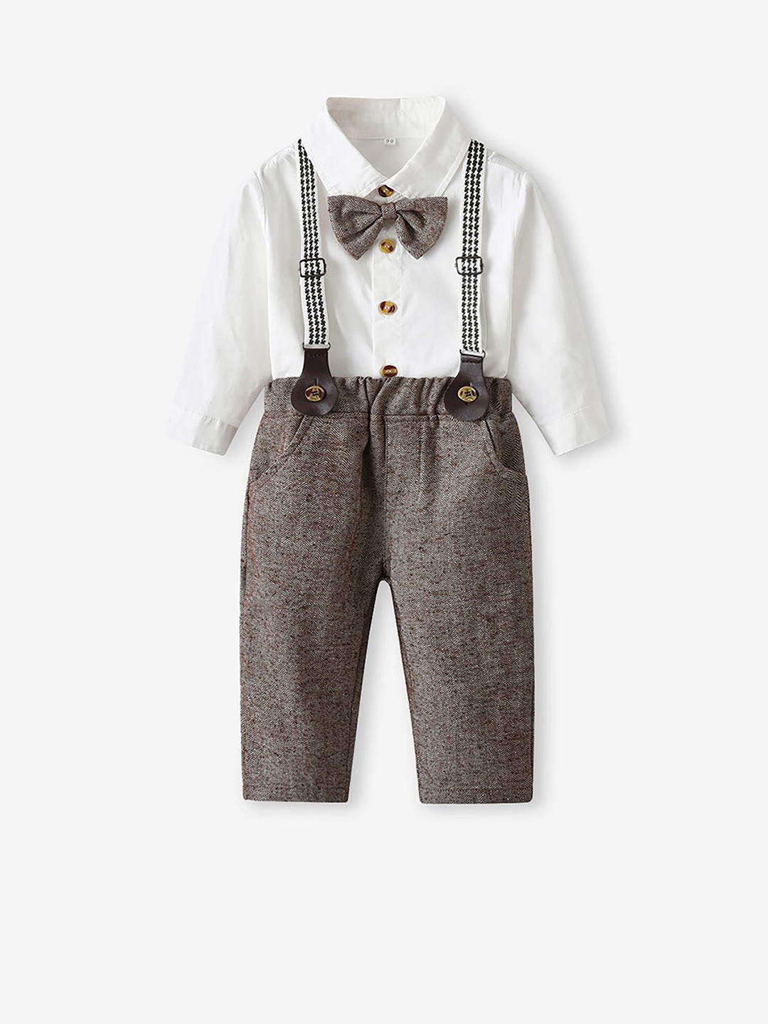 JC SPARKLE Boys Long Sleeves Shirt With Trouser & Suspenders