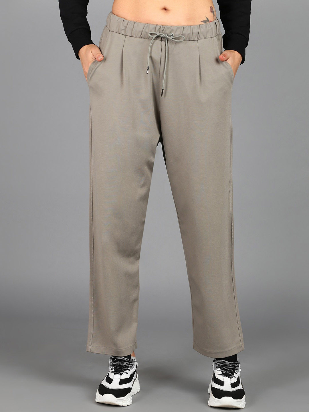 Alan Jones Women Dry Sweat Tucked Tapered Fit Pants